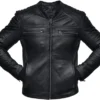 Men Black Motorcycle Leather Jacket