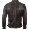 Men Quilted Leather Jacket