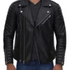 Men Black Cafe Racer Jacket