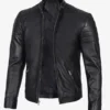 Mens Black Premium Leather Jacket