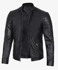 Mens Black Premium Leather Jacket