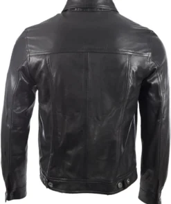 Mens Fernando Black Leather Jacket