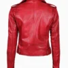 Women Red Biker Leather Jacket