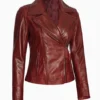 Womens Asymmetrical Moto Leather Jacket