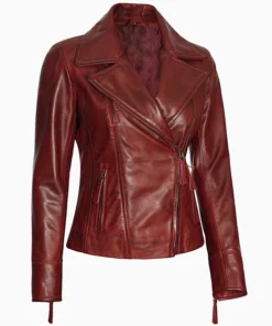 Womens Asymmetrical Moto Leather Jacket