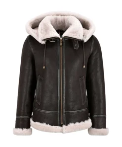 Womens Bomber Fur Leather Jacket