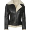 Women’s Brown B3 Bomber Shearling Leather Jacket