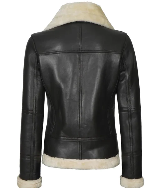 Womens Brown Bomber Leather Jacket