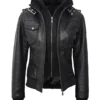 Black Bomber Leather Jacket