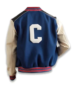 Blue Cleveland Varsity Leather Jacket