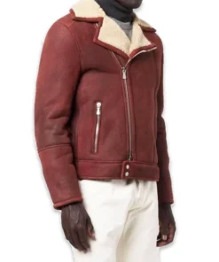 Flying Burgundy Aviator Leather Jacket