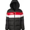 Men Striped Puffer Jacket