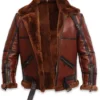 Mens RAF British Shearling Aviator Jacket