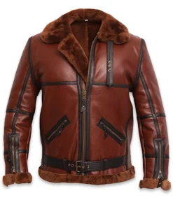 Mens RAF Shearling Aviator Jacket