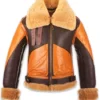 Mens Raf B3 Leather Shearling Jacket