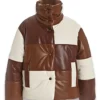 Nanushka Brown Lamb Puffer Leather Jacket