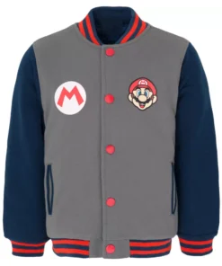 Super Mario Boys Varsity Jacket