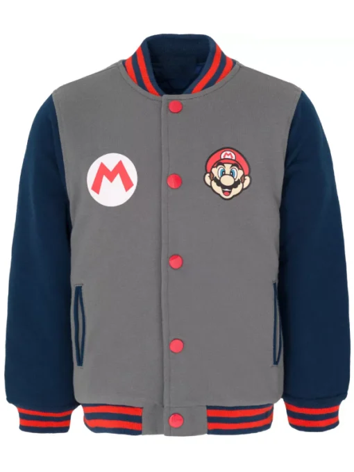 Super Mario Boys Varsity Jacket