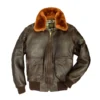 U.S Navy Lambskin G-1 Brown Leather Jacket