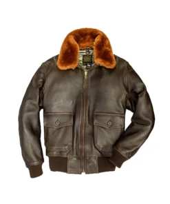 U.S Navy Lambskin G-1 Brown Leather Jacket