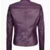 Women Biker Racer Leather Jacket