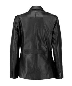 Women Leather Blazer Coat