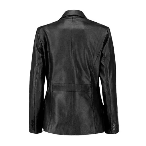 Women Leather Blazer Coat