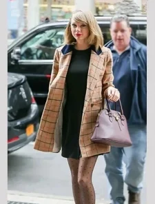 Taylor Swift Brown Plaid Coat