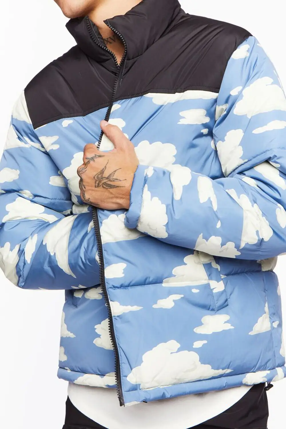 Cloud print deals puffer jacket