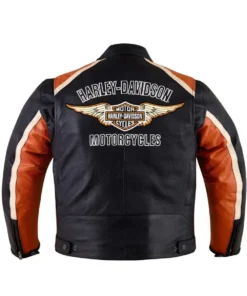 Harley Davidson Cruiser Orange Motorcycle Jacket