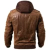 Men Dark Brown Distressed Jacket