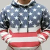 Mens USA Flag Hoodie