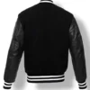 Unisex Baseball Black Varsity Jacket