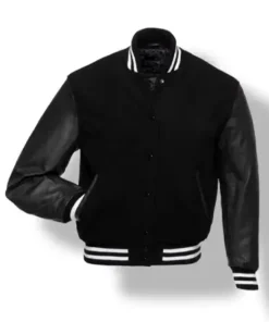 Unisex Black Varsity Jacket