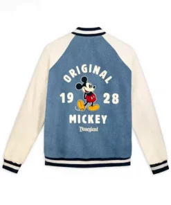 Micky Mouse Denim Varsity Jacket
