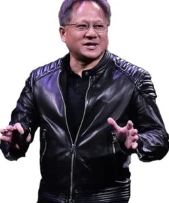 Jensen Huang Leather Jacket