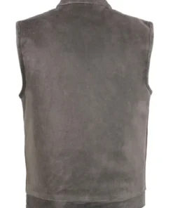Men Distressed Leather Vest