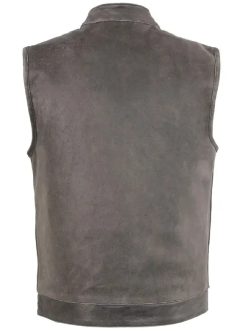 Men Distressed Leather Vest