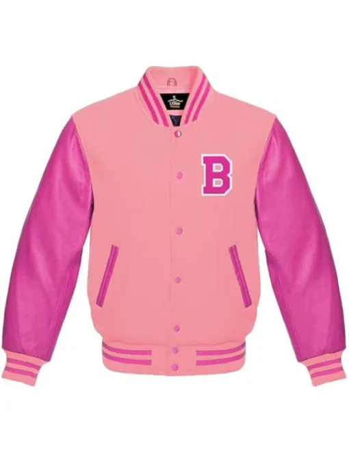 Pink Letterman Jacket