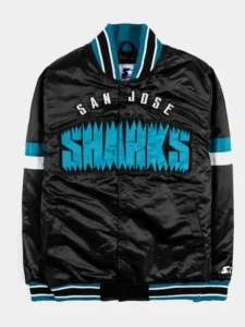 San Jose Sharks Black Varsity Jacket