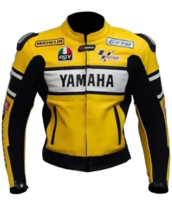 Yamaha Men Yellow Leather Jacket