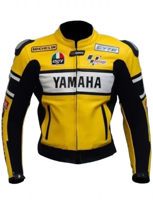 Yamaha Men Yellow Leather Jacket