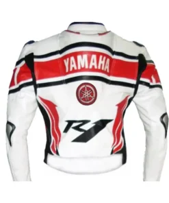 Yamaha Men Red Leather Jacket