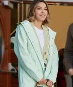 2024 Aimee Teegarden Mint Green Jacket