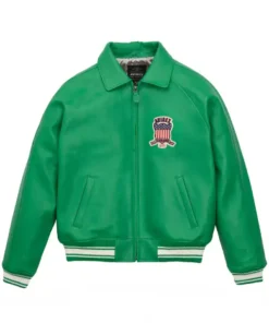Avirex Green Leather Jacket