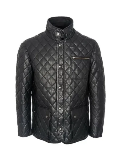 Cafe Racer Quilted Leather Jacket