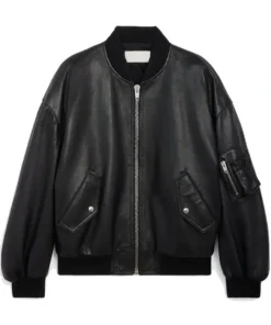 Celine Leather Bomber Jacket