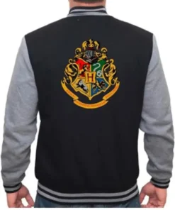 Hogwarts Letterman Black and Grey Varsity Jacket