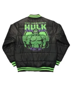 Incredible Hulk Black Puffer Jacket