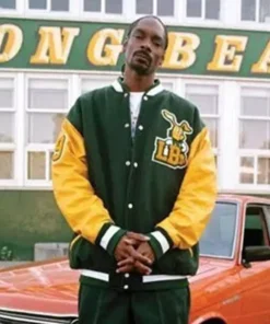 Snoop Dogg Ego Trippin Green and Yellow Varsity Jacket